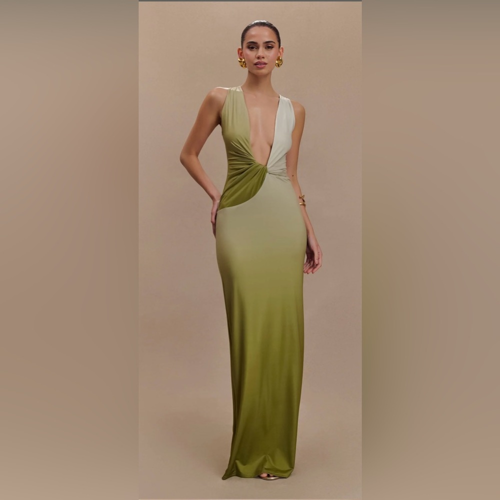 Stella Draped Slinky Maxi Dress
